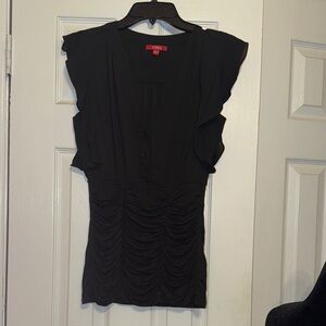 XOXO Black Ruffled Blouse
